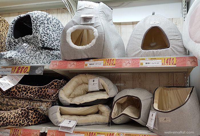 cat beds at donki, japan