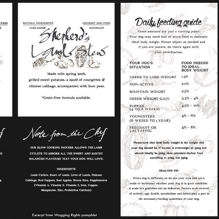 wagging rights food pamphlet