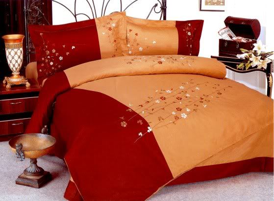 Maroon Bedding