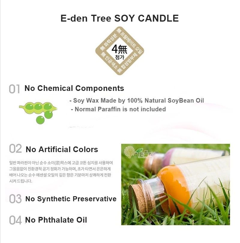 Korean Soy Scented Candle Wax Handmade Bottle Candles Burning Natural 3