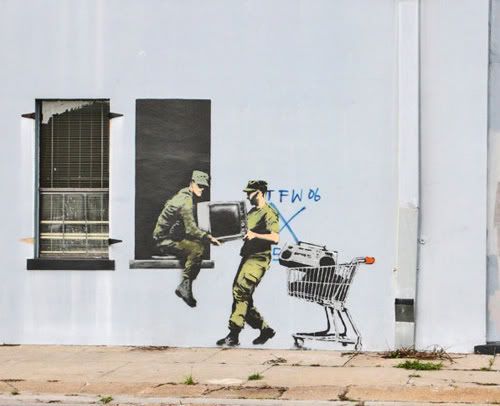 Banksy visits New Orleans &amp; stops by Alabama! Pictures, Images and Photos