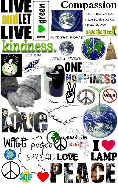 peace and love collage. peace love collage Image