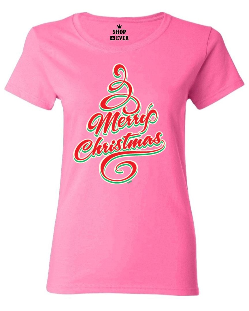 pink christmas tree shirt