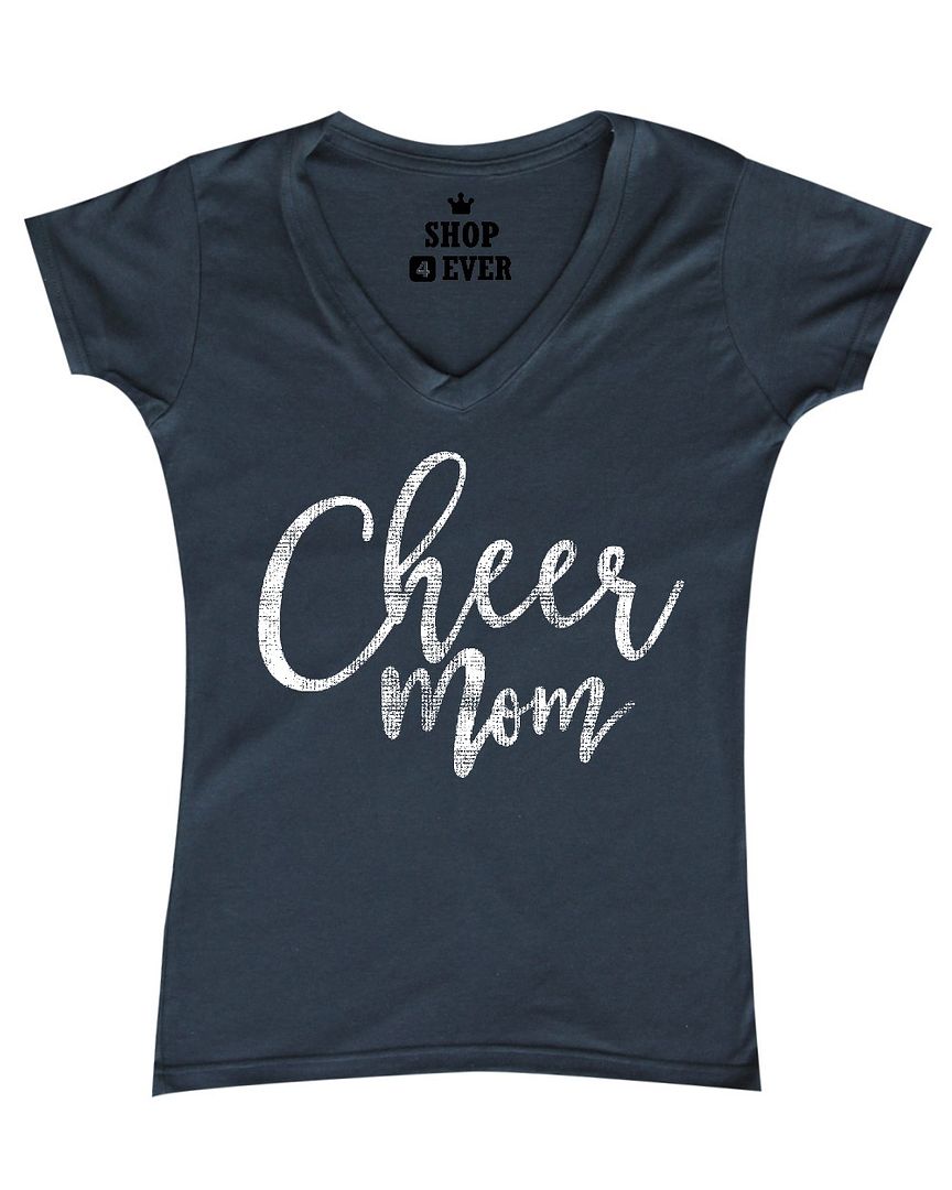 Cheer Mom Women's V-Neck T-shirt Mother's Day Gift birthday