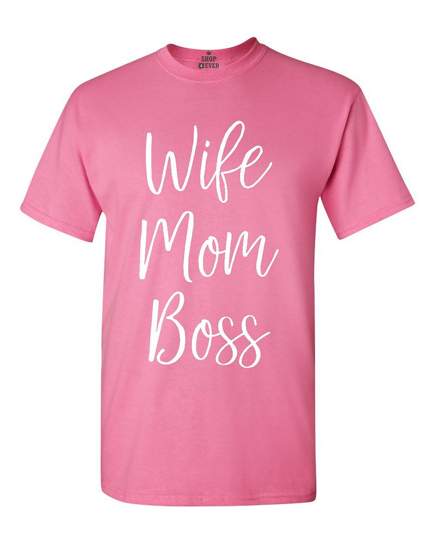 Wife Mom Boss T-shirt Mother's Day Mum Life New Mama Empower For Wife Fun Shirts - Picture 3 of 15