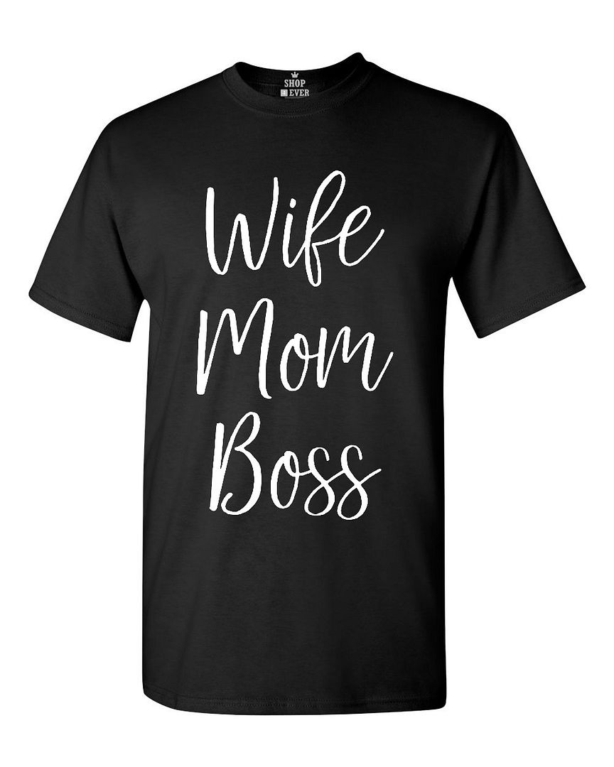 Wife Mom Boss T-shirt Mother's Day Mum Life New Mama Empower For Wife Fun Shirts - Picture 4 of 15