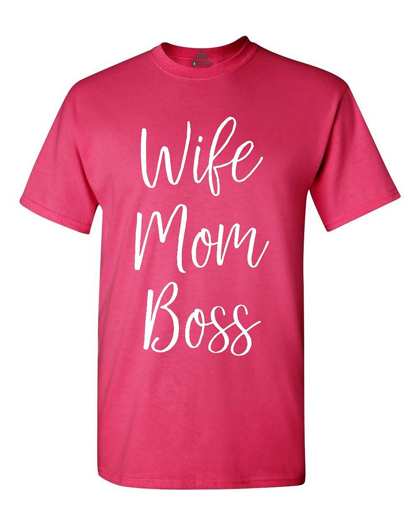 Wife Mom Boss T-shirt Mother's Day Mum Life New Mama Empower For Wife Fun Shirts - Picture 6 of 15