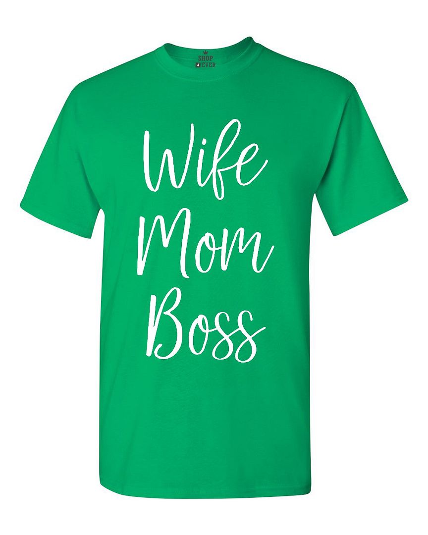 Wife Mom Boss T-shirt Mother's Day Mum Life New Mama Empower For Wife Fun Shirts - Picture 7 of 15