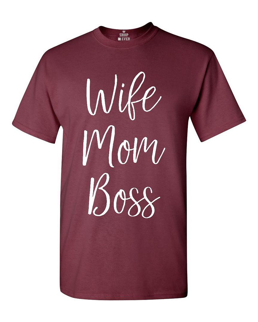 Wife Mom Boss T-shirt Mother's Day Mum Life New Mama Empower For Wife Fun Shirts - Picture 9 of 15