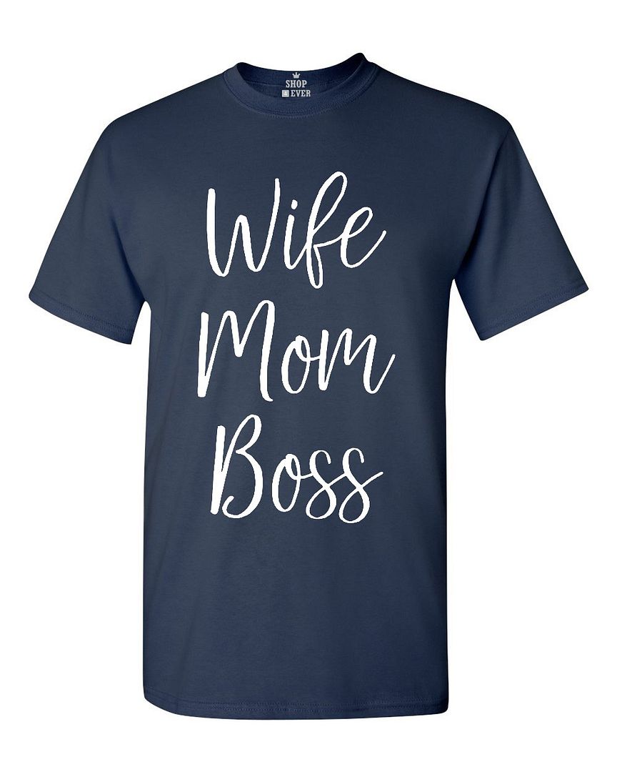 Wife Mom Boss T-shirt Mother's Day Mum Life New Mama Empower For Wife Fun Shirts - Picture 10 of 15