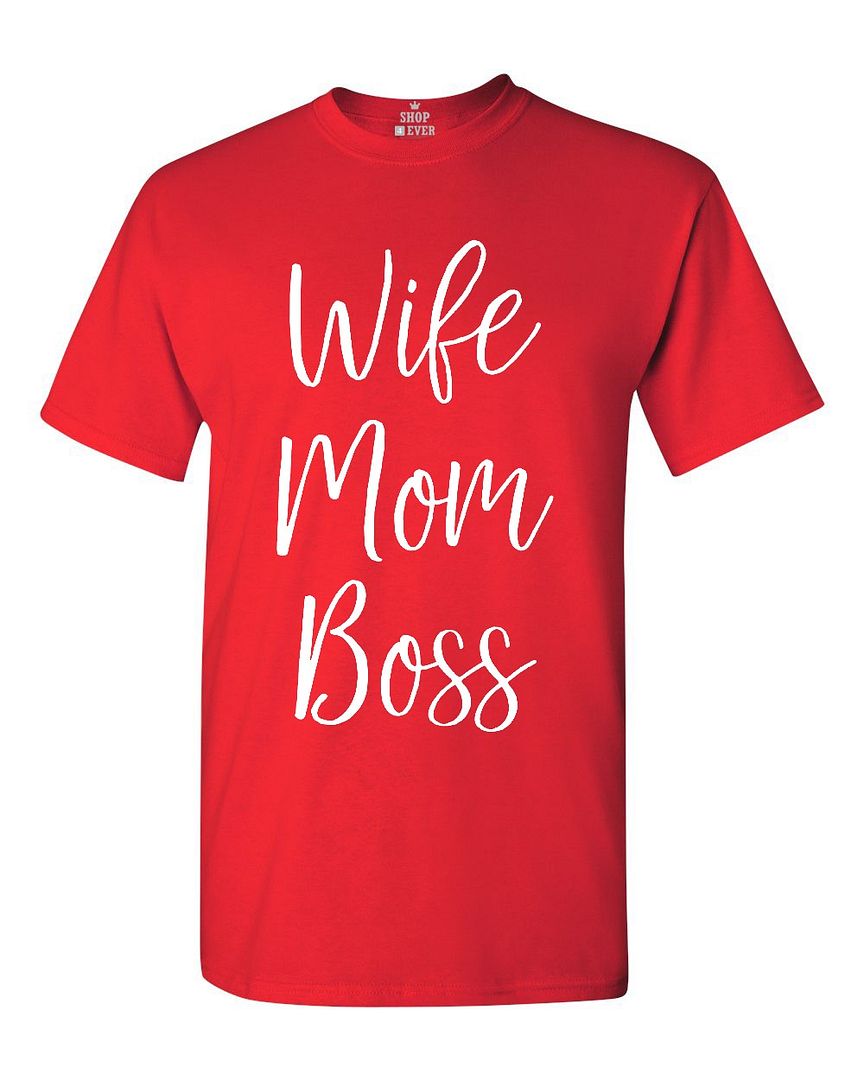 Wife Mom Boss T-shirt Mother's Day Mum Life New Mama Empower For Wife Fun Shirts - Picture 13 of 15