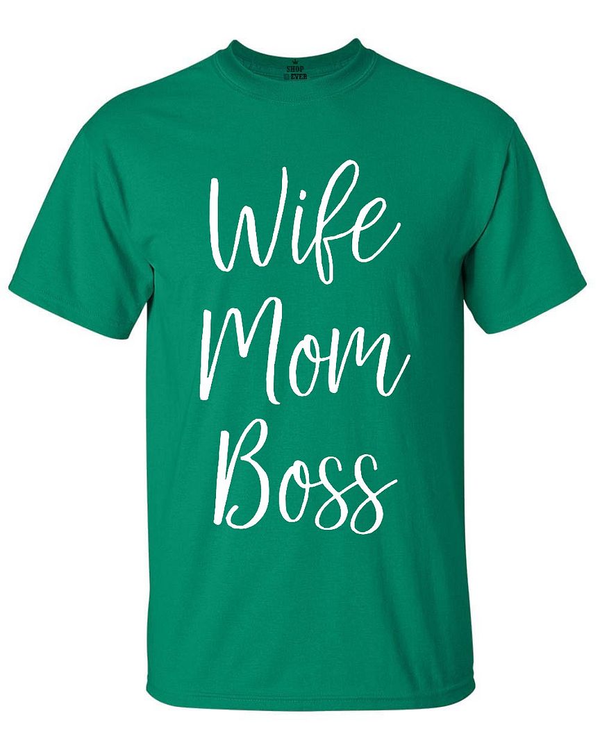 Wife Mom Boss T-shirt Mother's Day Mum Life New Mama Empower For Wife Fun Shirts - Picture 8 of 15