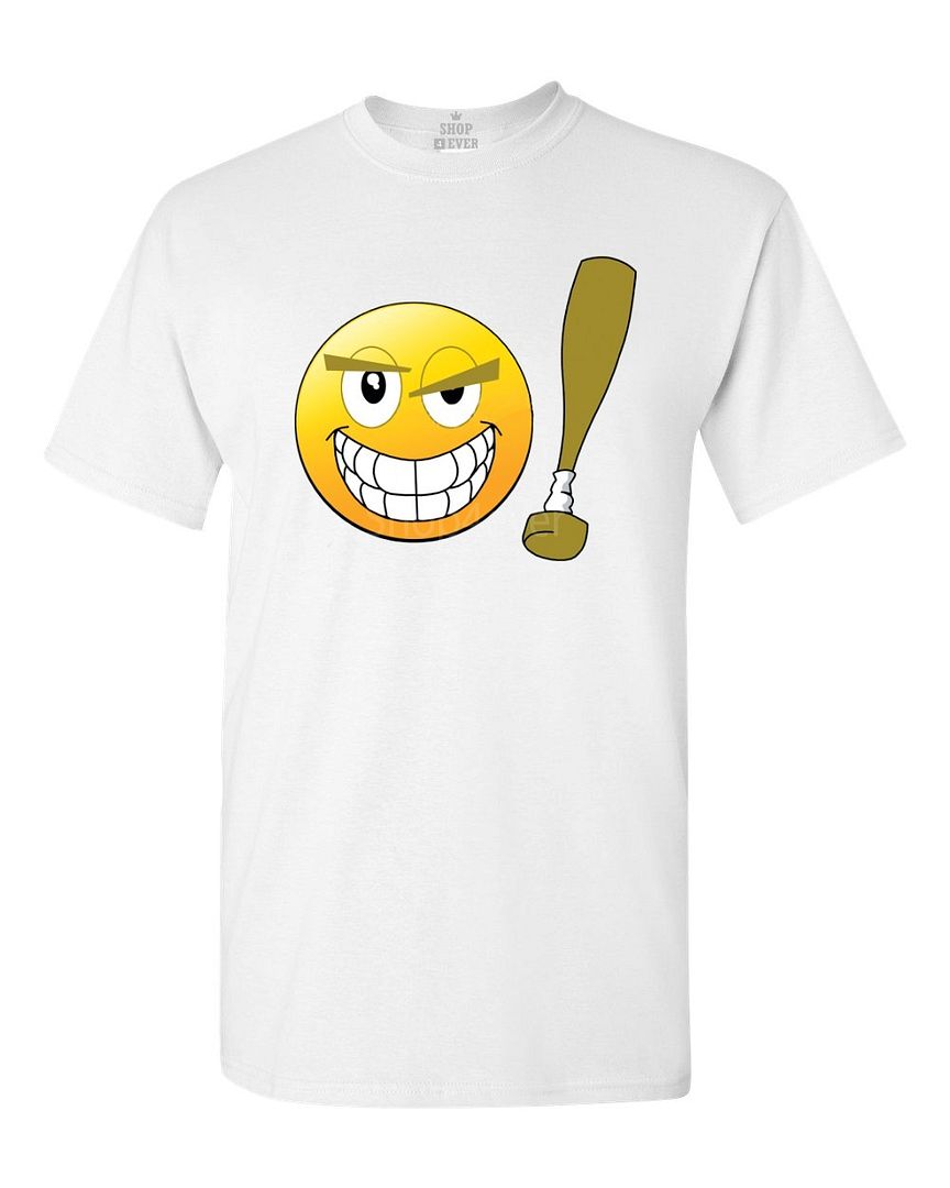 Emoji Baseball Bat Tshirt Funny Emoticon Lovely Sports Shirts eBay