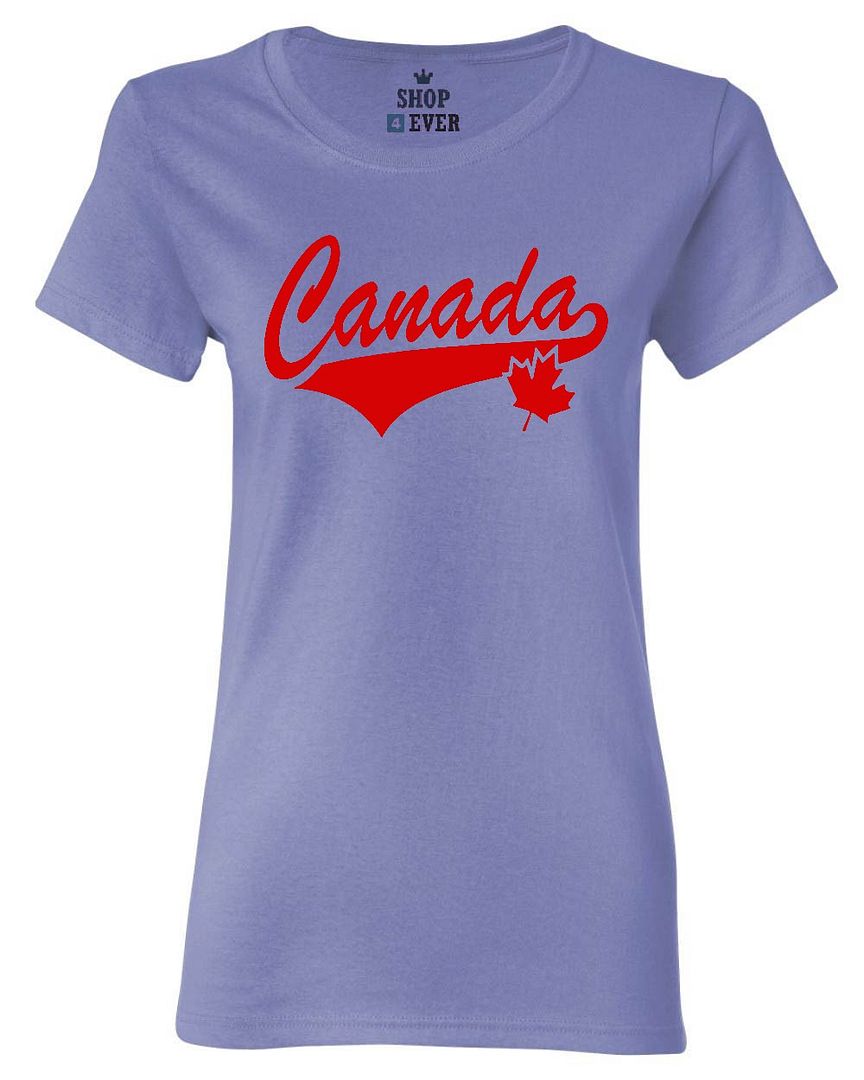 Canada Leaf w/Maple Women's TShirt Country Pride Canadian Flag Shirts