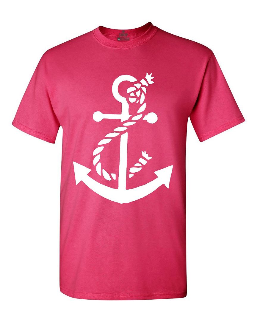 White Anchor Tshirt Nautical Ocean Sailing Sail Beach Shirts eBay