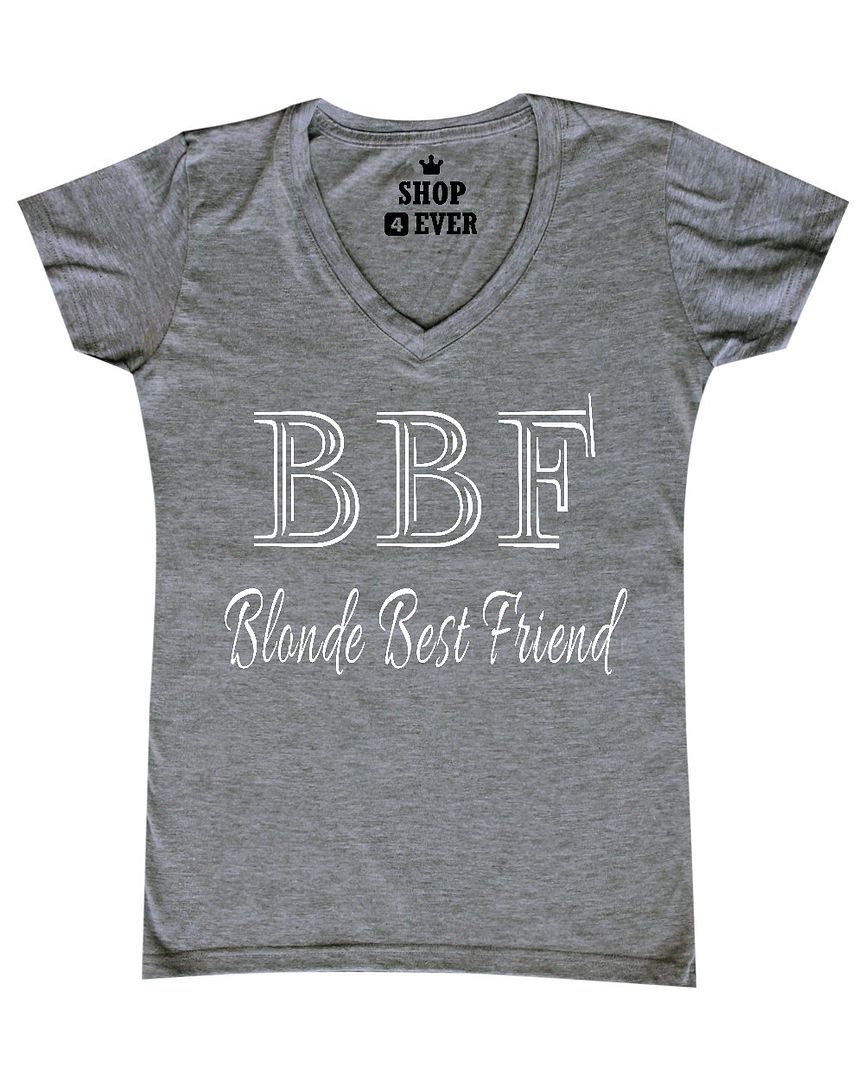 Bbf Blonde Best Friend Womens V Neck T Shirt Funny Matching Best Friends Tee Ebay 