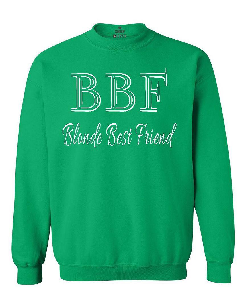 blonde and brunette best friend sweatshirts