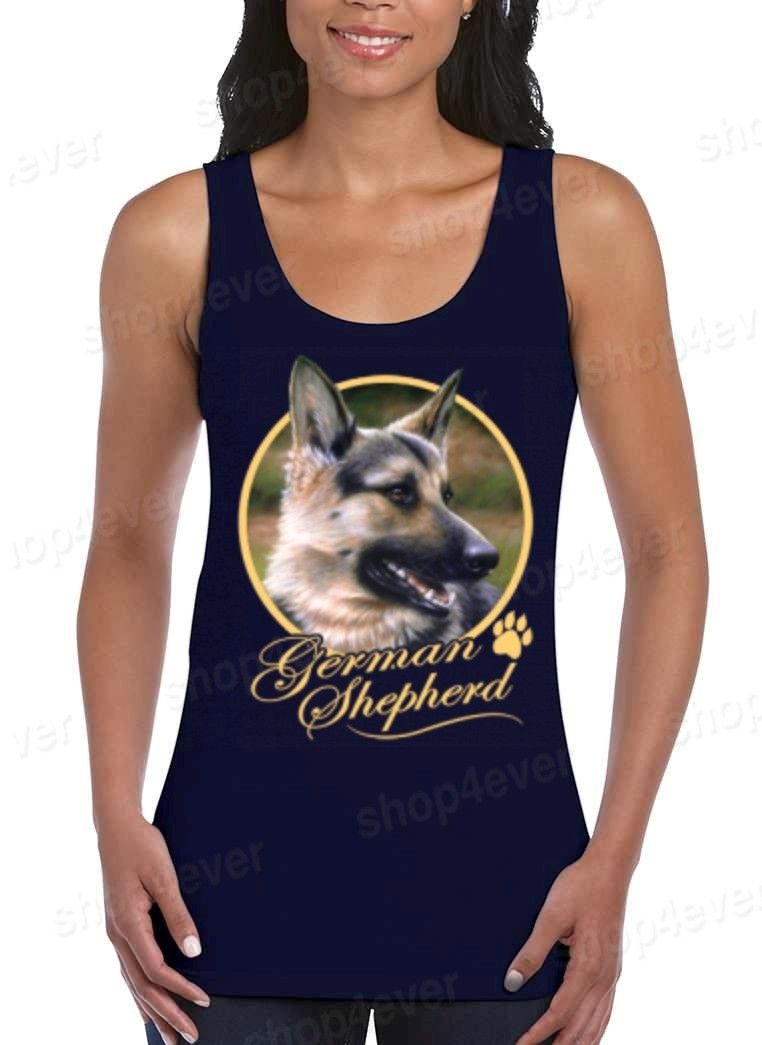 German Shepard Dog Women's Tank Top Paw Print Animal Lover Tank Tops eBay