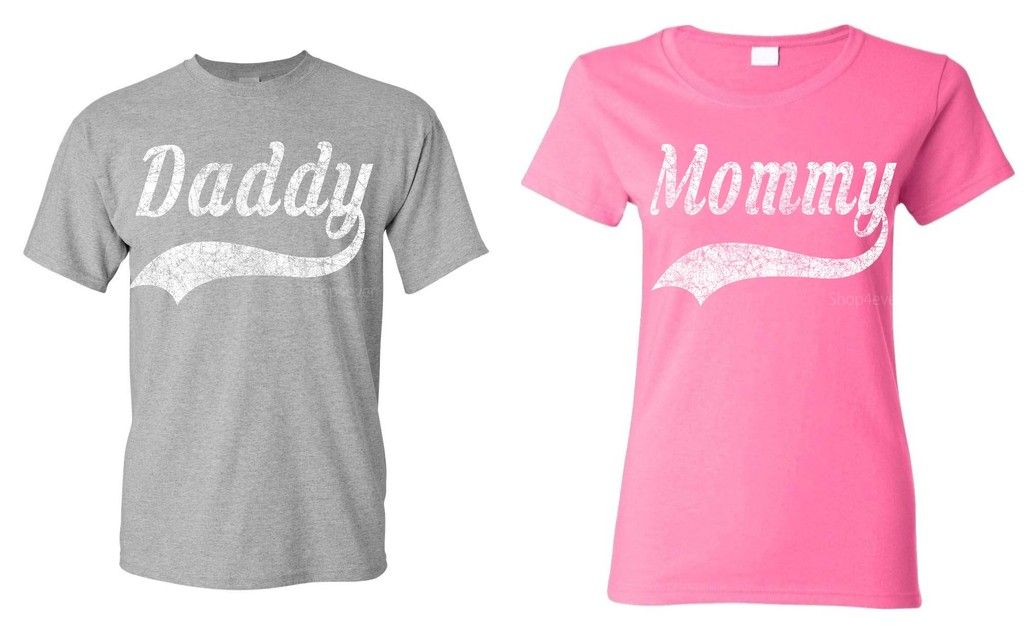 Couple T-shirt Matching Couples Daddy Mommy Love Anniversary Dad Mom 