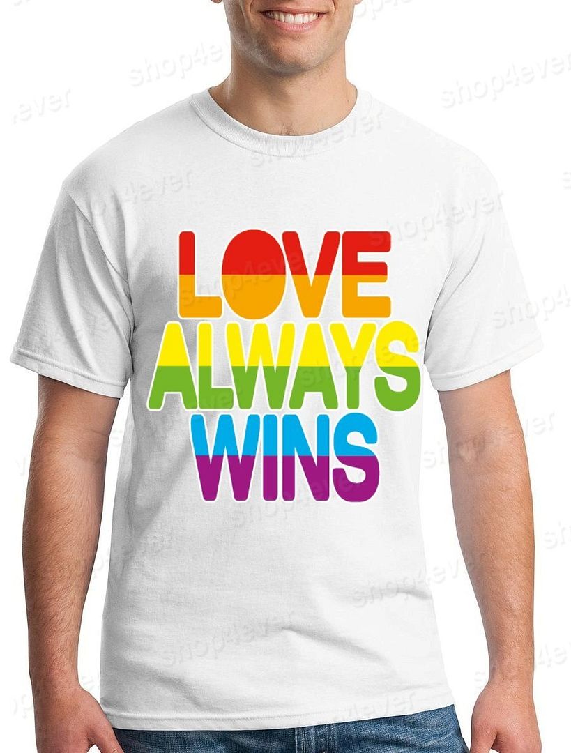 Love Always Wins Rainbow T Shirt Gay Pride Equal Rights Shirts Ebay