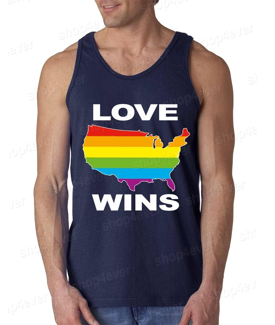 Love Wins Usa Rainbow Men S Tank Top Gay Pride Equal Rights Tank Tops