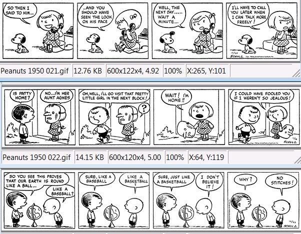 peanuts,1950,comics