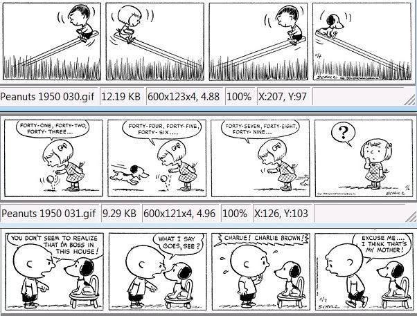 peanuts,1950,comics