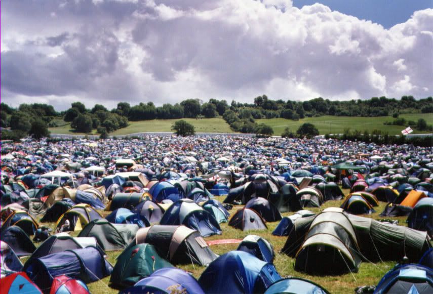 Where we camped, we got here early enough to get right to the front of the Pack
