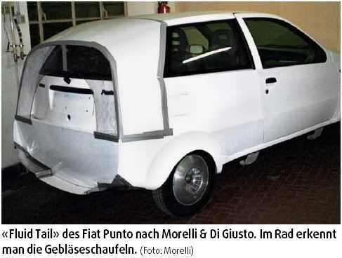 In 1999 Morelli Di Giusto modified a Fiat Punto adding a Kammback and 