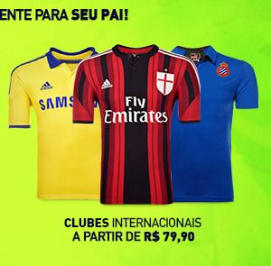 Clubes Internacionais a partir de 79,90