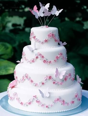 cakes with flowers and butterflies. Dainty Flowers and Butterflies