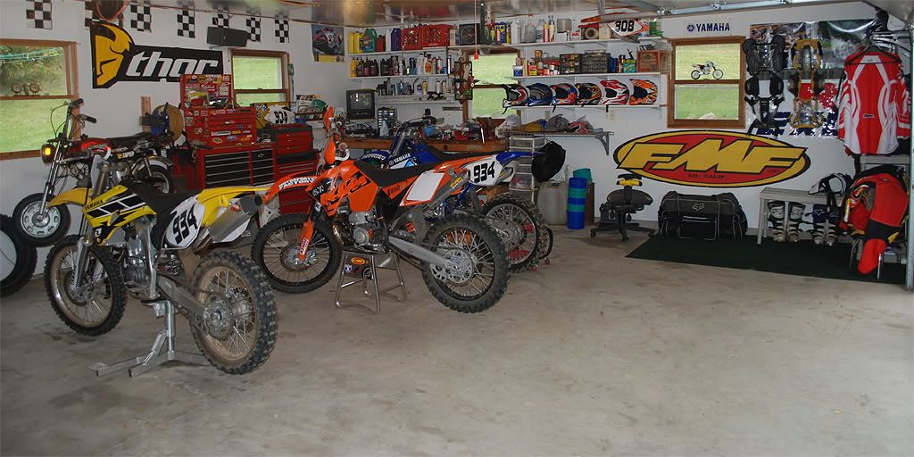 Post a pic of your garage setup Page 24 Dirt Bike Pictures & Video