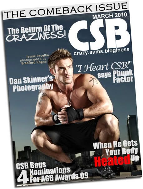 Crazy Sam's Bloginess: CSB March 2010 Mock-up Magazine Cover