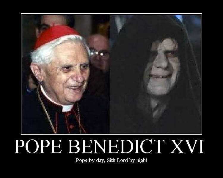 pope benedict xvi evil. open sidious, pope, enedict