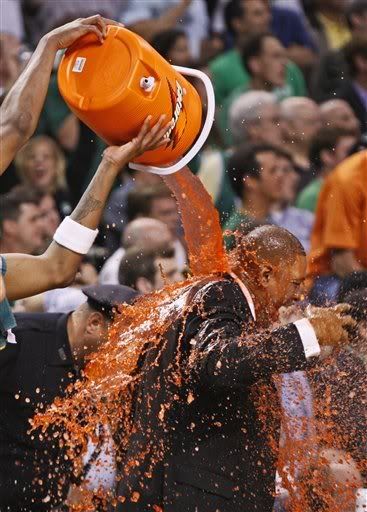  Doc Rivers; Paul Pierce Giving Doc Rivers A Gatorade Bath 2