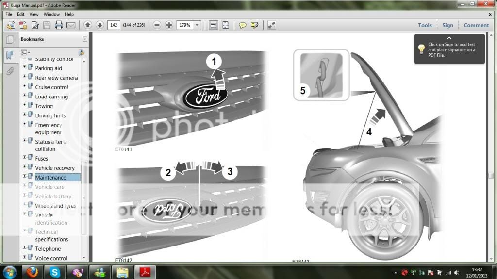 Bonnet release catch ford kuga #4