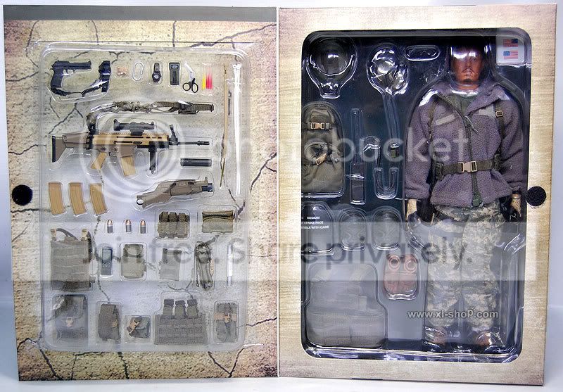 Hot Toys-US ARMY RANGER 75th REG with (V1- M249)+(V2-Mk.16, SCAR-L ...