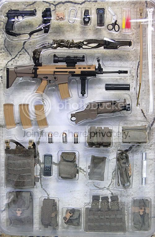 Hot Toys-US ARMY RANGER 75th REG with (V1- M249)+(V2-Mk.16, SCAR-L ...