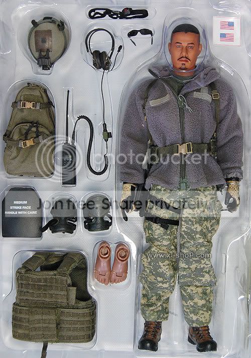 Hot Toys-US ARMY RANGER 75th REG with (V1- M249)+(V2-Mk.16, SCAR-L ...
