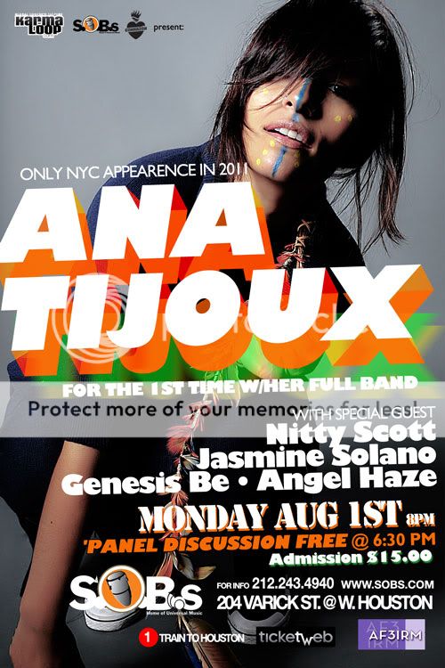 Chile’s Ana Tijoux Comes To New York’s SOB’s