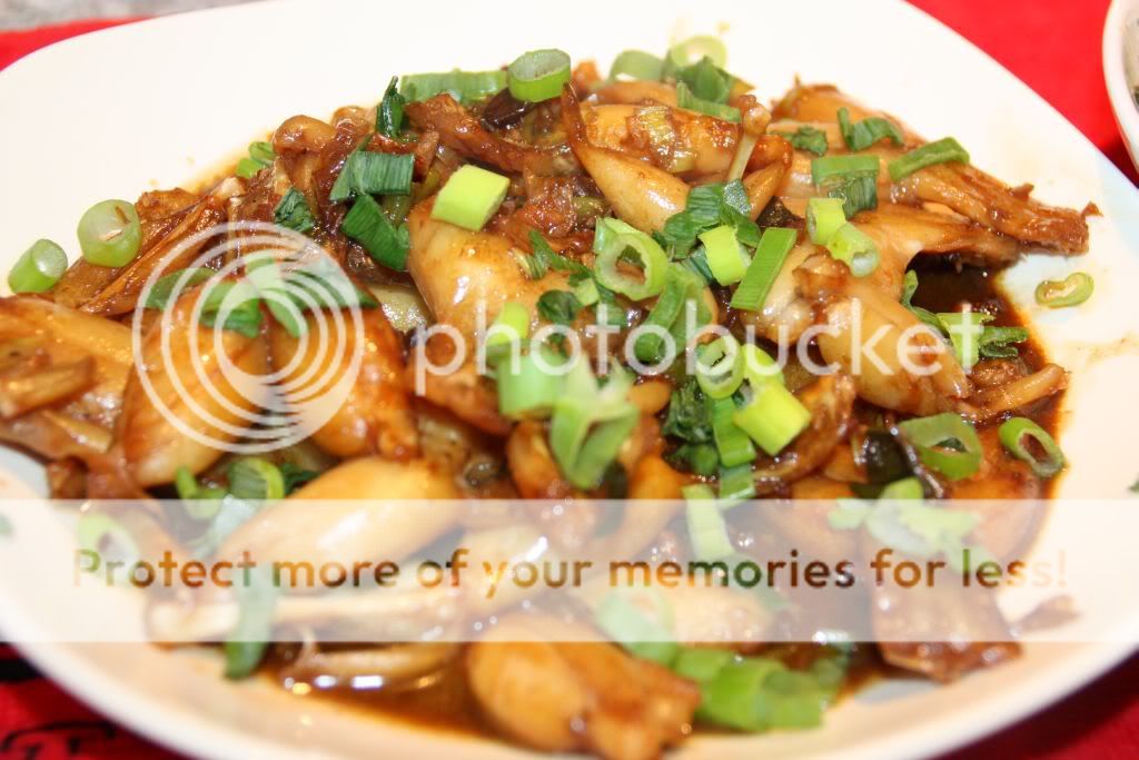 晚餐--田鸡腿 蒜苗