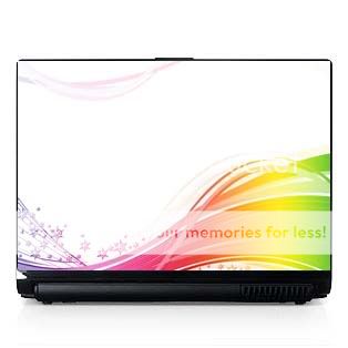 Laptop Computer Skin Dell PC HP Stars and Rainbow #018  