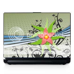 Laptop Computer Skin Fits PC or Mac Flowers 046