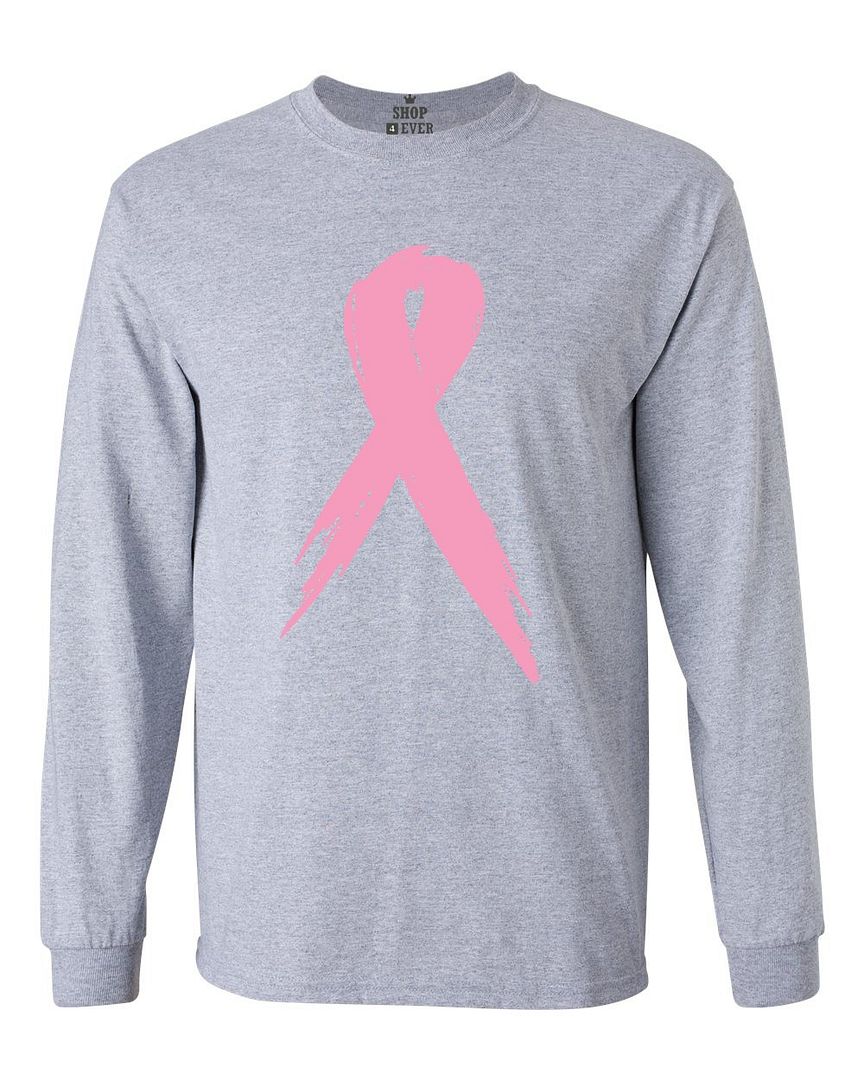 Pink Ribbon Long Sleeve Breast Cancer Awareness Hope Survivor Shirts | eBay