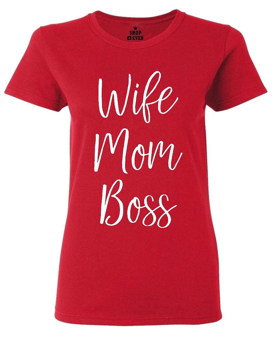 Bossy mamas. Футболка wife mom Boss.