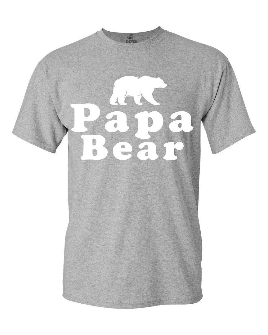 Papa Bear Funny T-shirt Family Love Matching Bear Fathers Day Shirts | eBay
