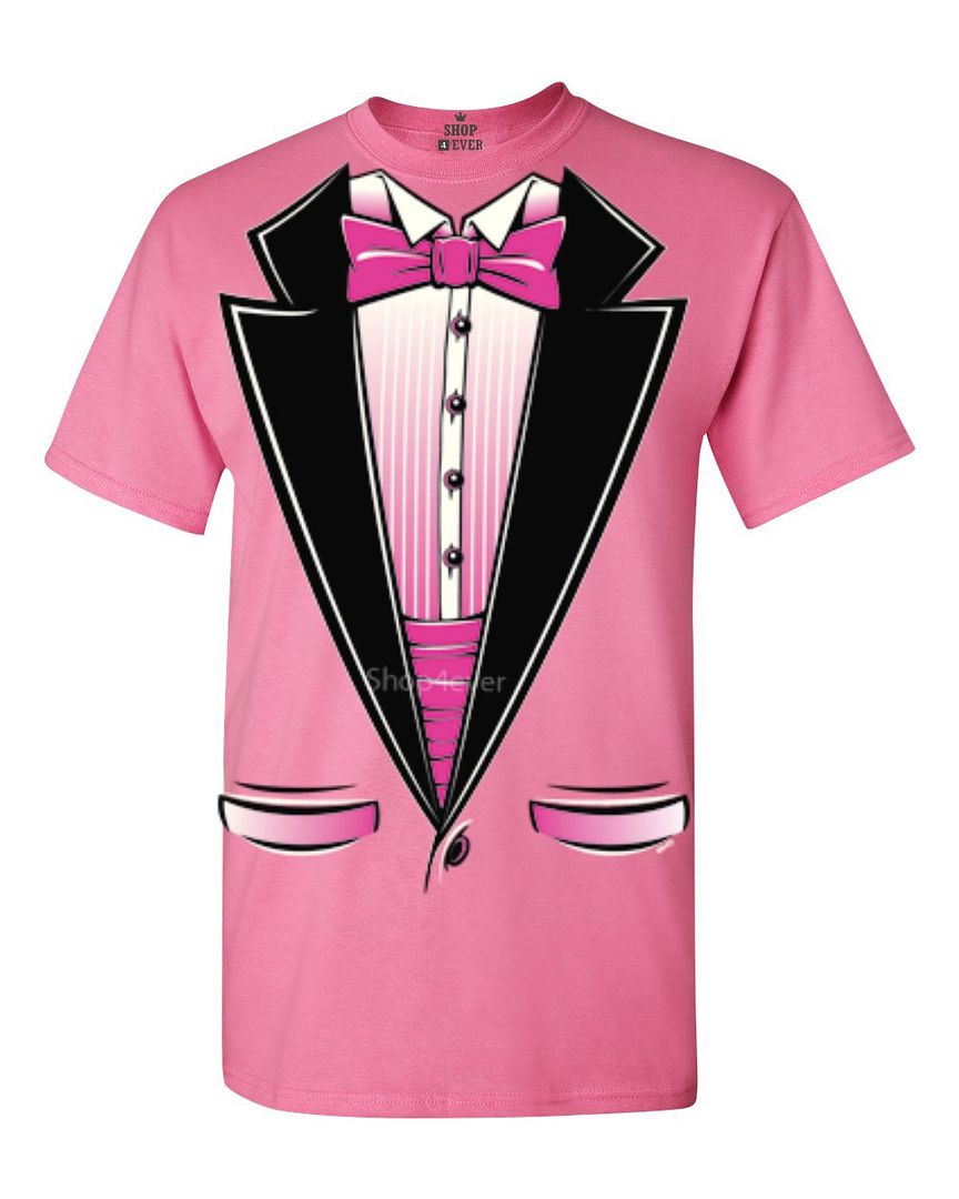 Neon Pink Tuxedo T-shirt Humor Wedding Party Funny Tux Shirts | eBay