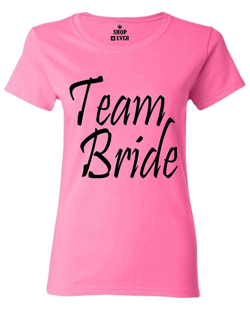 Team Bride Black Women's T-Shirt Wedding Marriage Bachelorette Party ...
