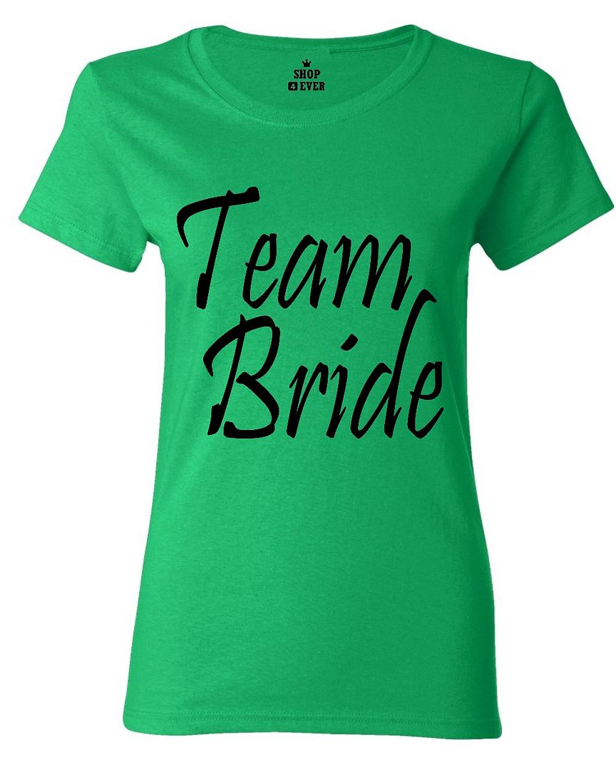 Team Bride Black Women's T-Shirt Wedding Marriage Bachelorette Party ...