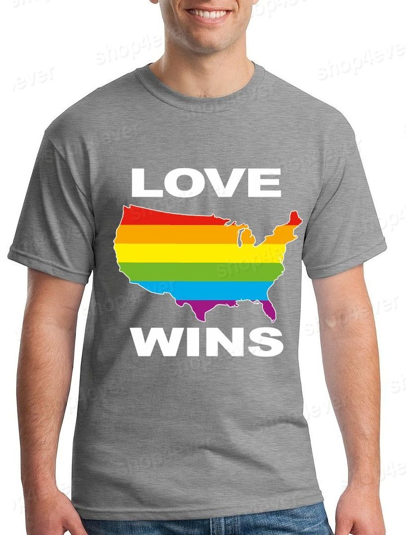 Love Wins USA Rainbow T-shirt Gay Pride Equal Rights Shirts | eBay